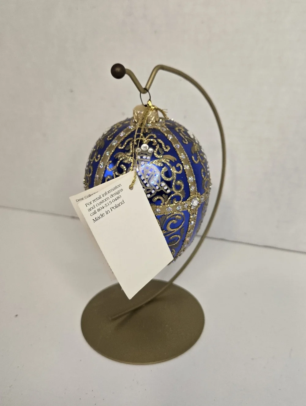Royal Christmas Holiday & Heirlooms Egg Ornament Krystyna Gawlik Designer Poland